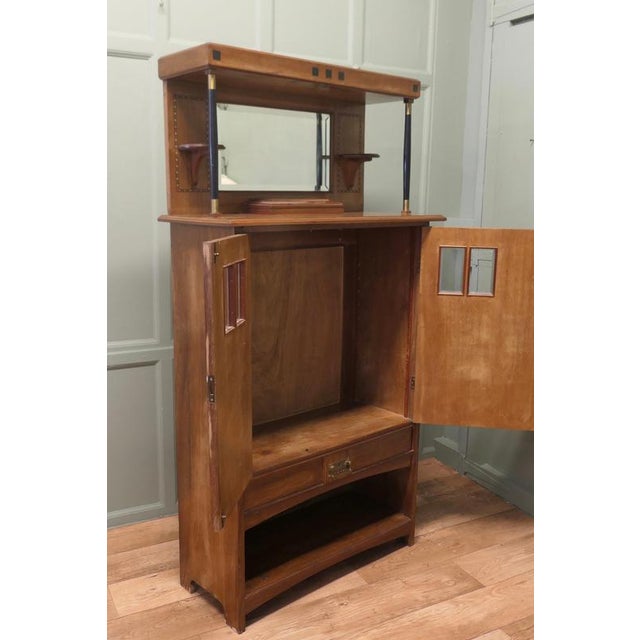 Wood Stylish Secessionist Cocktail Display Cabinet, 1900 For Sale - Image 7 of 8