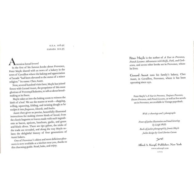 "Confessions of a French Baker" 2005 Mayle, Peter, Auzet, Gerard Auzet (Inscribed) For Sale - Image 12 of 12