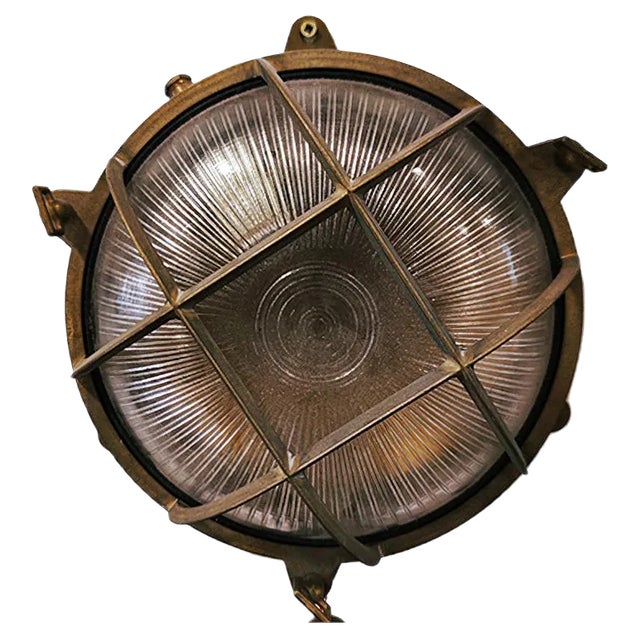 Vintage Navy Sconce For Sale