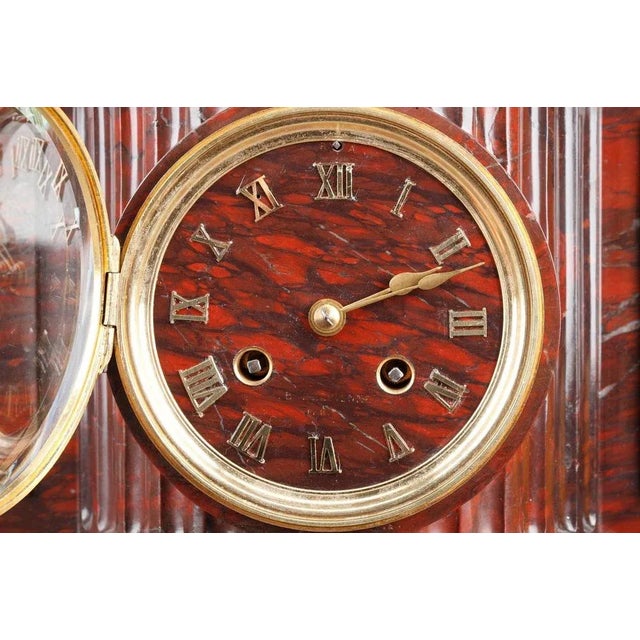 Metal Shepherds of Arcadia Clock by Aizelin and Barbedienne For Sale - Image 7 of 18