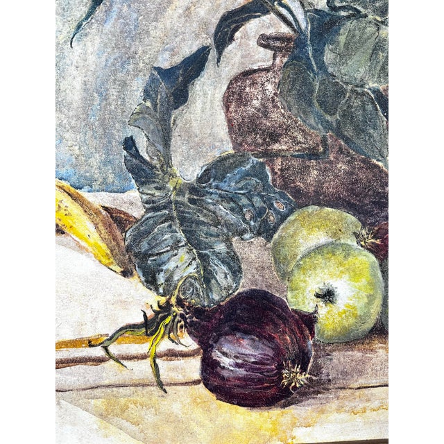 Green Vintage Dott Beeson Fruit Still Life Painting For Sale - Image 8 of 12
