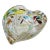 Vintage Murano Silver Leaf Confetti Cut Canes Ribbons Italian Art Glass Decorative Heart Shape Bowl For Sale