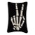 Skeleton Peace Hook Pillow 8" x 12" For Sale