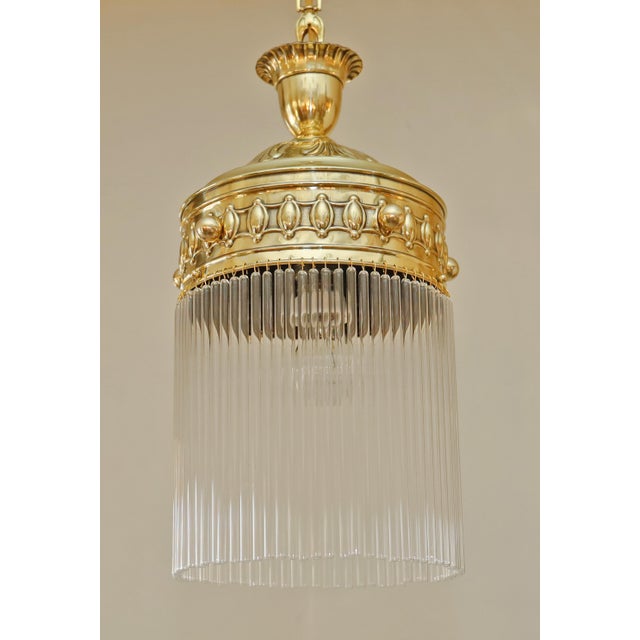 Metal Art Nouveau Pendant Lamp, 1890s For Sale - Image 7 of 8