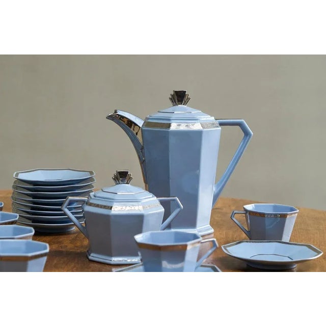 Vintage Belgian Art Deco Coffee Set, 1920s, Set of 22 For Sale - Image 3 of 18