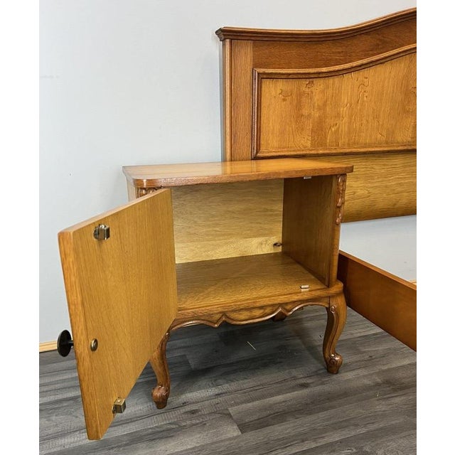 Vintage French Louis XVI Double Bed Frame with Bedside Tables For Sale - Image 11 of 15