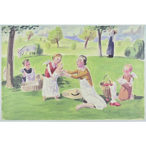 Jan Knap, In the Countryside, Lithograph, 1999 For Sale