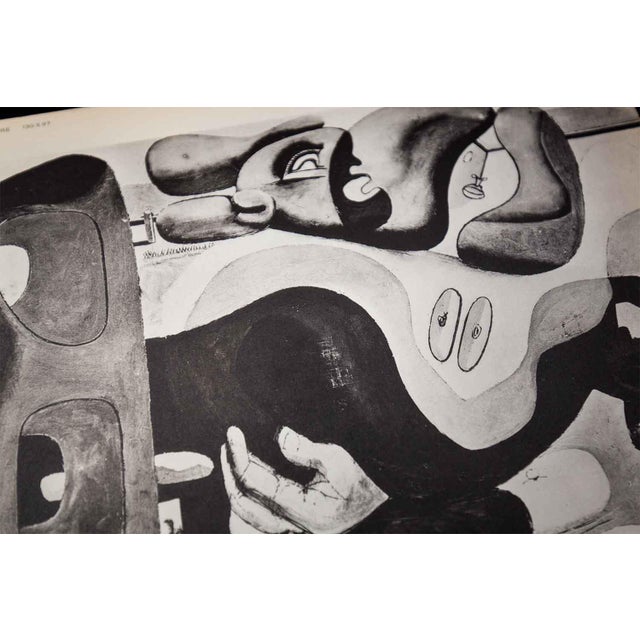 1930s Modern Le Corbusier Lithograph "Two Women at the Seaside" W/ Frame For Sale - Image 5 of 6