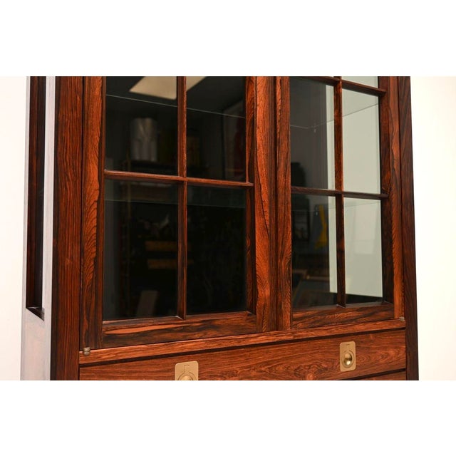 Brown Vintage Scandinavian Display Cabinet by Torbjorn Afdal for Bruksbo, 1960s For Sale - Image 8 of 12