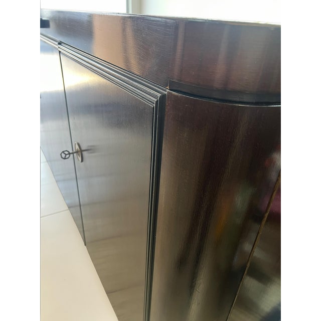 Large Art Deco Credenza with Original Marble Top, 1940s For Sale - Image 11 of 17