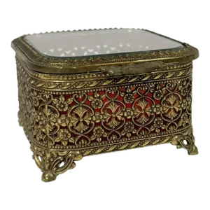 Early 20th Century Crystal Dresser Box