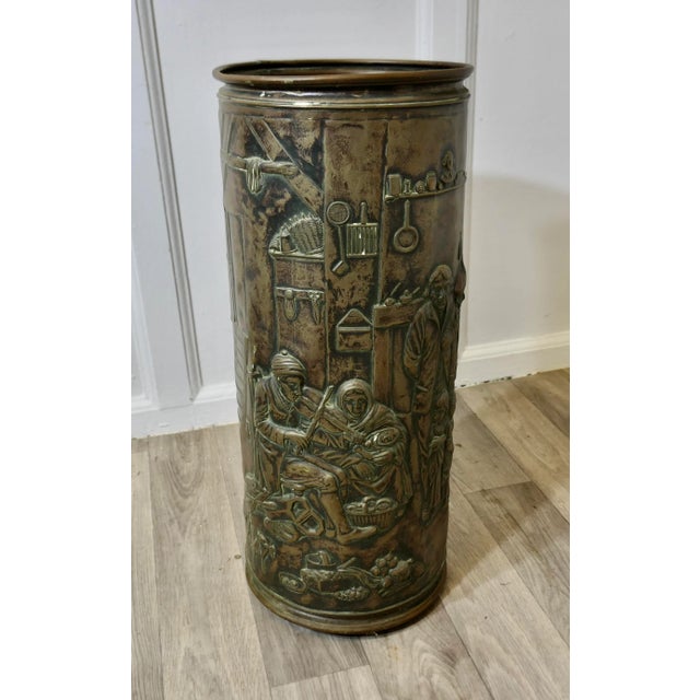 Goldenrod French Brass Stick Stand, 1890s For Sale - Image 8 of 8