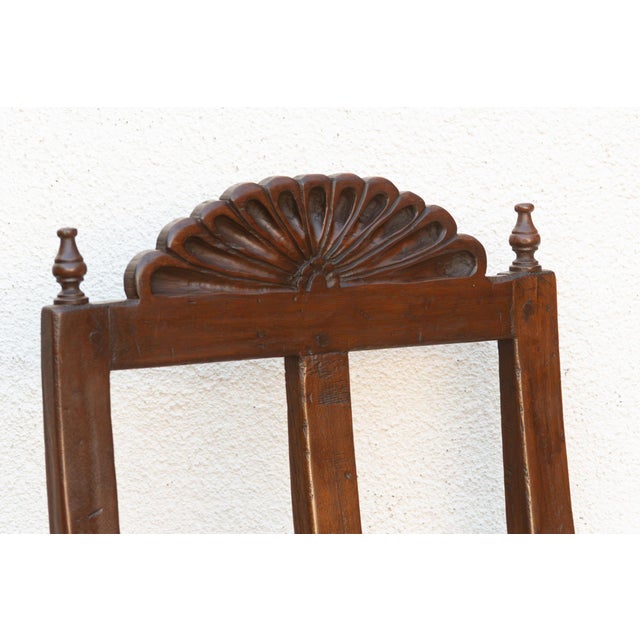 19th Century Antique Spanish Colonial Upholstered Chair For Sale - Image 5 of 11