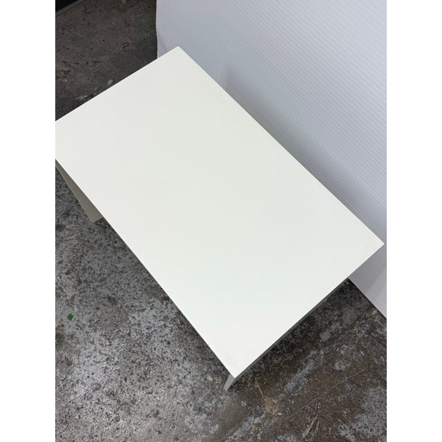 Custom Design White Lacquered Side Table For Sale - Image 9 of 12