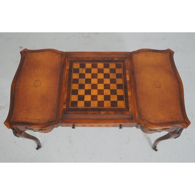 Theodore Alexander French Leather Top Fame Table Desk For Sale In Philadelphia - Image 6 of 18