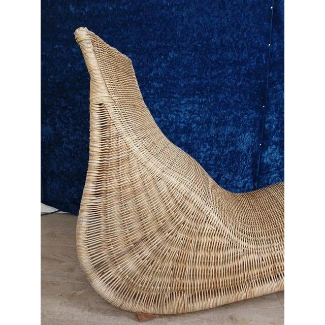 Wicker and Rattan Lounge Chair by Carl Ojerstam for Ikea, 1980s For Sale - Image 4 of 7