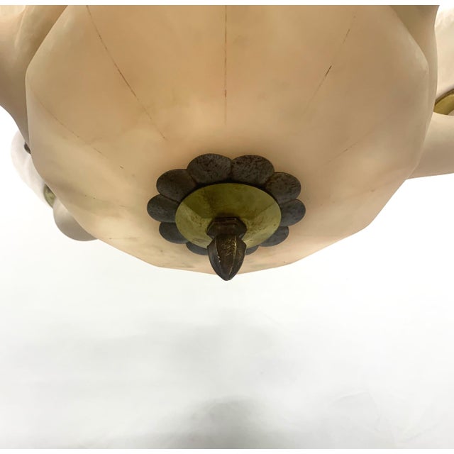 1930s Volterra Alabaster Chandelier, 1930s For Sale - Image 5 of 7