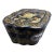 Chinese Antique Black Lacquered Gilt Painted Covered Box 1940s For Sale