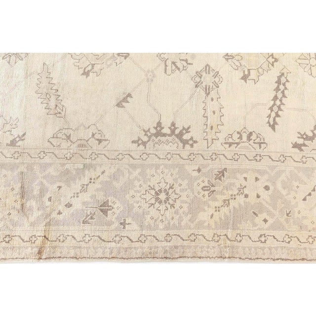 Textile 1920s Turkish Oushak Rug For Sale - Image 7 of 8