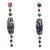 Dangle/drop Ceramic Emerald, Sapphire, Rhodolite Earrings - 2 Pieces For Sale