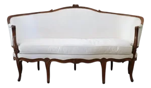 Antique Walnut Sofa, Late 1800s