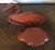 Antique Chinese Red Orange Lacquer Carved Wood Duck Goose Box For Sale - Image 9 of 11