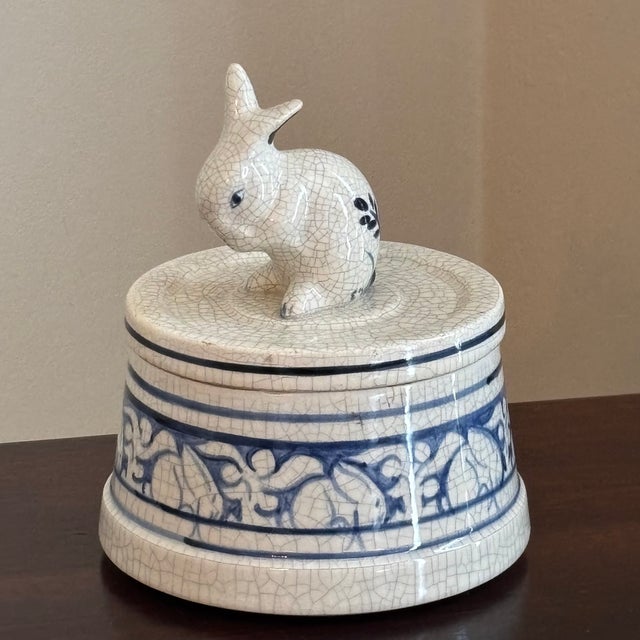 1970s Dedham Potting Shed Covered Rabbit Box For Sale - Image 9 of 18