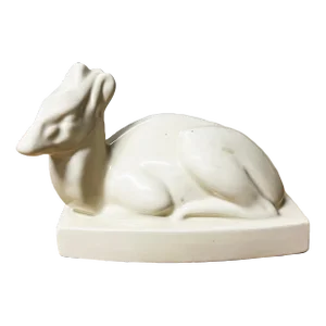 Mid 20th Century Wedgwood Art Deco Style Seated Deer Figurine