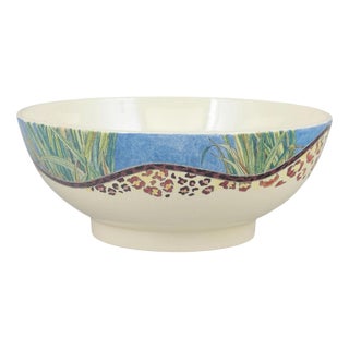 Serving Savane Bowl in Faience from Gien, France, 1980s For Sale