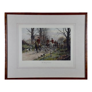 Engraving of a British Fox Hunting Scene "The Pink of Condition", 1909 For Sale