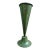 Mid-Century Modern Green Enameled Metal Cone Vase For Sale