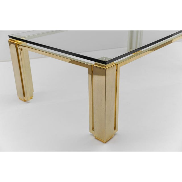Square Golden Coffee Table, 1970s For Sale - Image 11 of 13