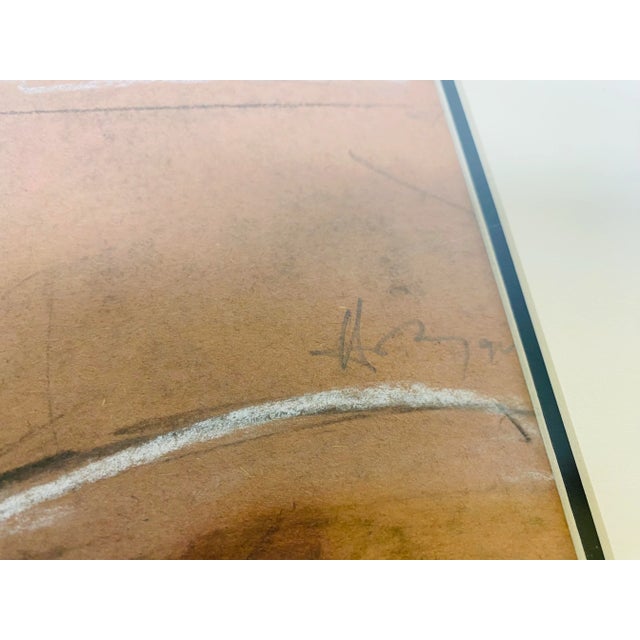 Mid Century, Vintage Academy Style Female Nude Study in Charcoal For Sale - Image 4 of 10