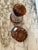 Pair Vintage Bohemian Czech Amber Cut to Clear Decanters For Sale - Image 11 of 12