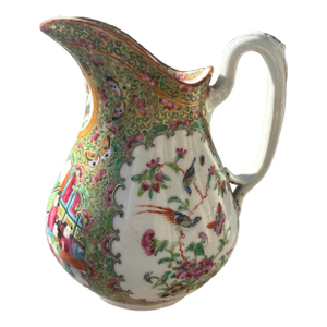 Circa 1820 Rose Medallion Famille Rose Pitcher