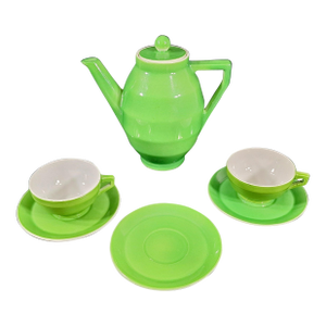 Vintage Green Laveno Italian Tea Set, Società Ceramica Italiana, Mid Century