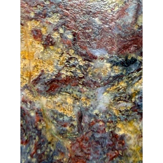 Oxblood Red Colorful Vintage Stone Snuff Bottle For Sale - Image 8 of 10