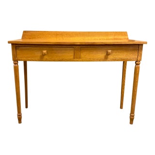 Vintage Arts & Crafts Americana Pine and Oak Console Table With Two Drawers. For Sale