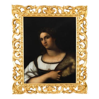 La Fornarina after Sebastiano del Piombo, 19th Century, Oil Painting For Sale