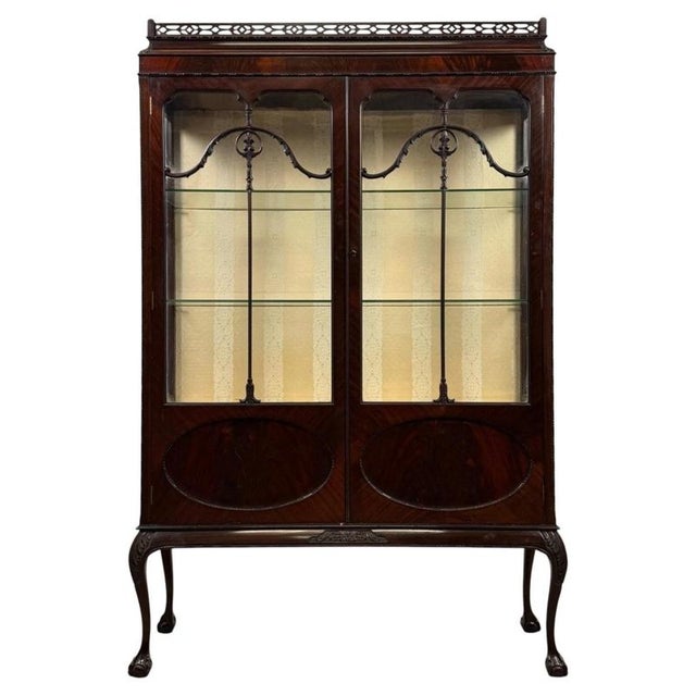 Antique English Mahogany Display Cabinet by Morgan & Co., 1900s For Sale - Image 11 of 11