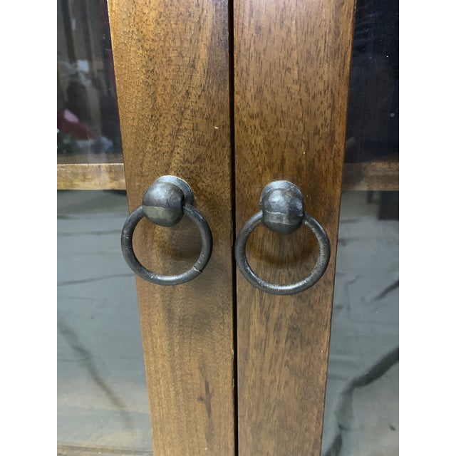 Rustic Hall or Buffet Cabinet With Iron Ring Pulls For Sale In New York - Image 6 of 6