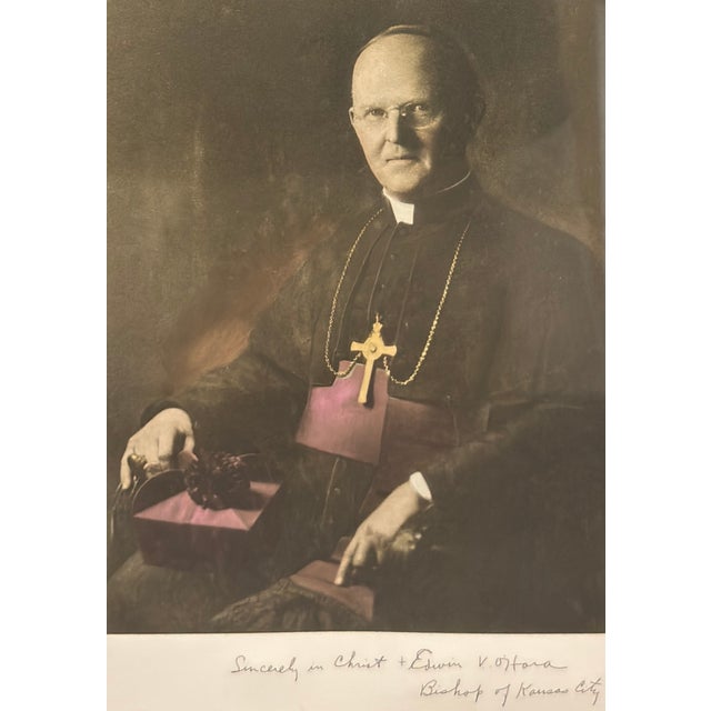 Colorized portrait of Bishop Edwin Vincent O'Hara -1881 - Born in Lanesboro, Minnesota -1905 - Ordained to the priesthood...