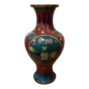 Vintage Chinese Cloisonné Enabled Vase