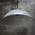 Vintage Industrial Gray Enamel Pendant Lamp with Brass Top from KWE For Sale - Image 4 of 5