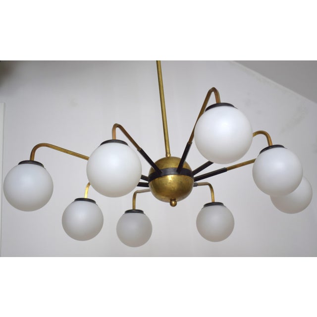Metal Italian Sputnik Chandelier with Adjustable Arms from Stilnovo, 1950s For Sale - Image 7 of 17