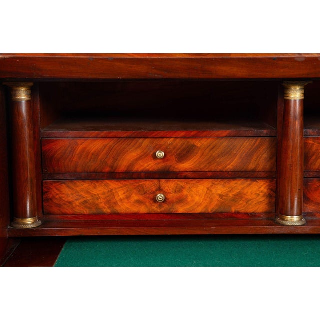 French Restauration Antique Mahogany Cylinder Roll-Top Desk Circa 1830 For Sale - Image 12 of 18