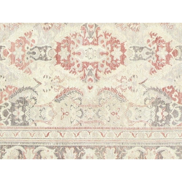 This Vintage Turkish Oushak Rug is handwoven with wool-on-wool foundation in the Oushak region of Western Turkey, known...