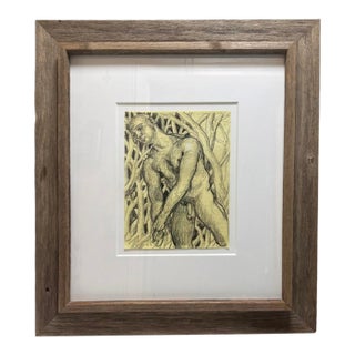 Entwined Figure Contemporary Drawing For Sale