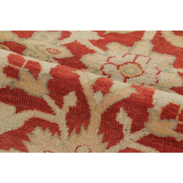 1900 - 1909 Antique Persian Mahal Rug With Crimson Red and Gold Floral Play - Rug & Kilim For Sale - Image 5 of 7