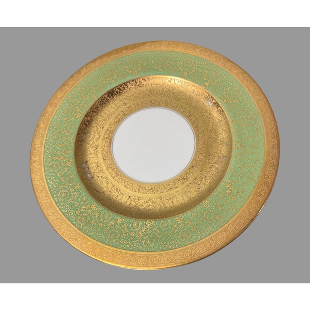 Set of 8 Selb Bavaria Hutschenreuther Gilt Decorated 10-7/8" Dinner Plates For Sale - Image 6 of 12